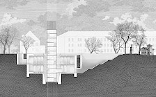 Schnitt - Architektur der Erinnerung- Dokumentationszentrum für die Gedenkstätte KZ-Außenlager Braunschweig Schillstraße von Daniel Geistlinger