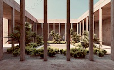 Atmosphärische Darstellung Peristyl von Carl Hübenthal